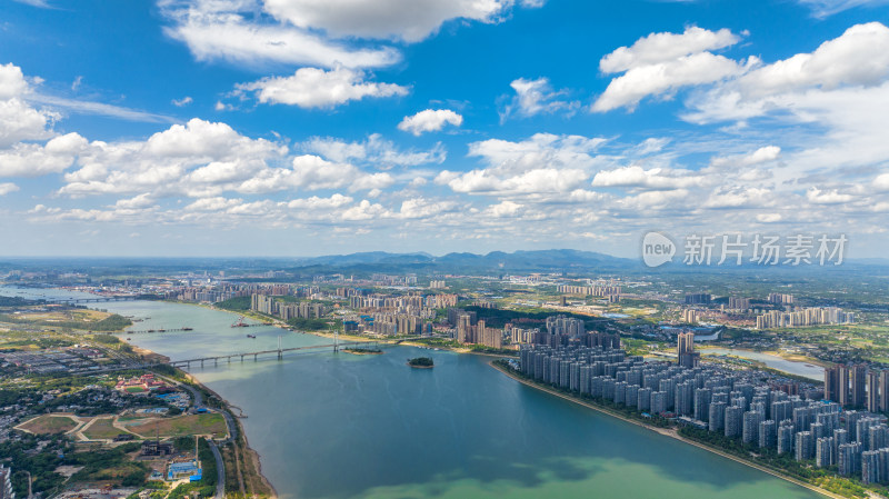 湖南长沙湘江两岸城市风光