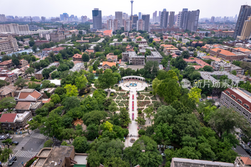 天津五大道旅游景区航拍