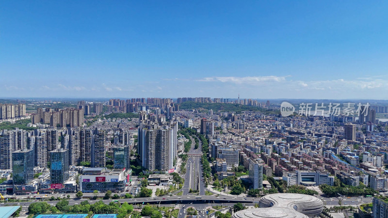 航拍四川泸州大景泸州城市建设摄影图