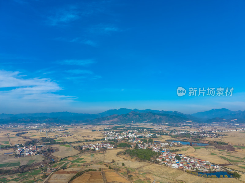 乡村田园风光航拍全景