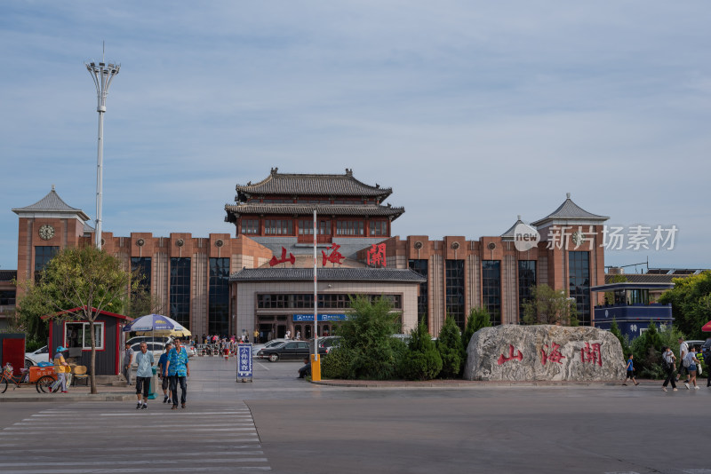 河北山海关老龙头明长城自然建筑景点景观