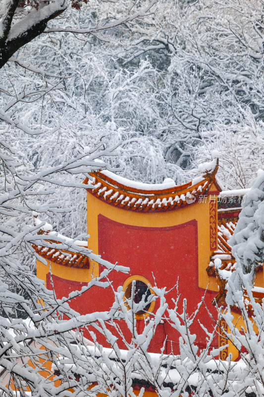 长沙岳麓书院雪景