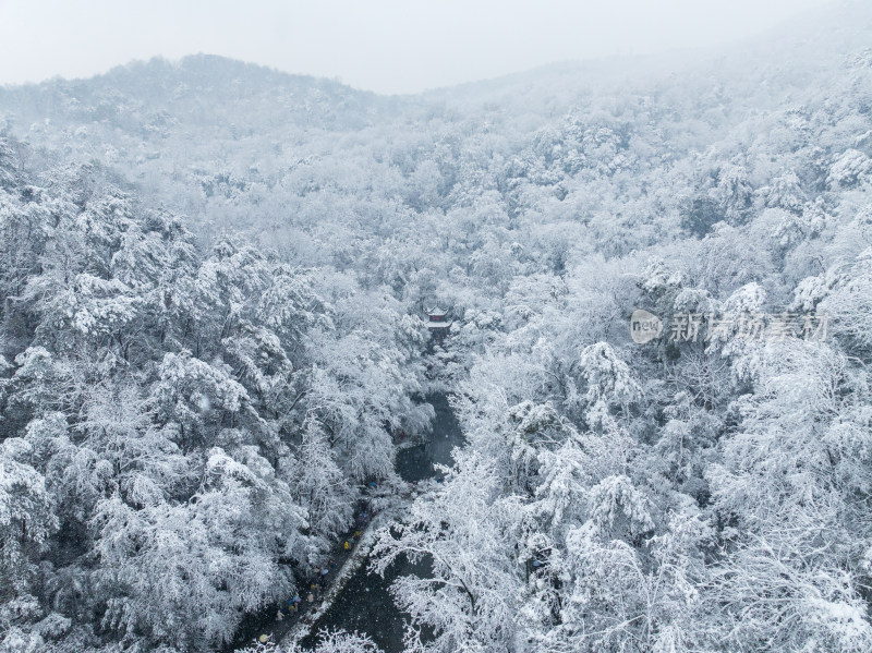 爱晚亭雪景