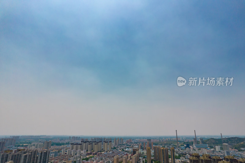 安徽淮北站周边高楼建筑航拍图