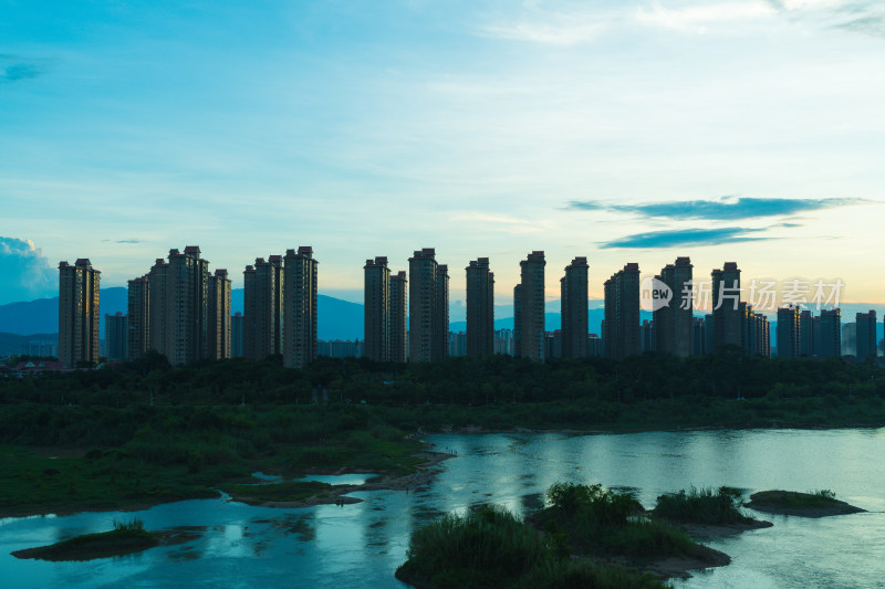 西双版纳景洪市的建筑和景观