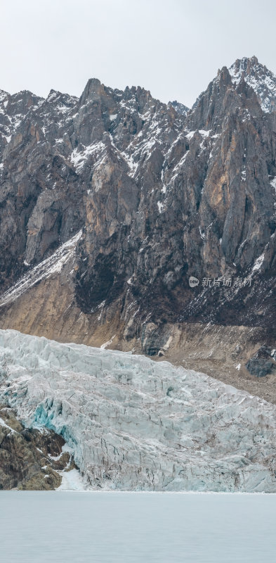 西藏那曲地区布加雪山冰川高空航拍