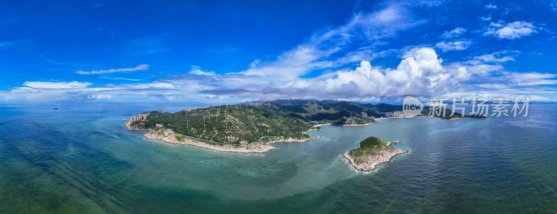 大海海岛蓝色海洋南澳岛航拍全景图