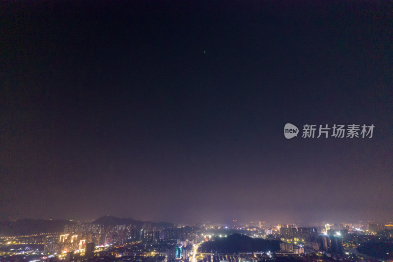 广东阳江城市夜景灯光航拍摄影图