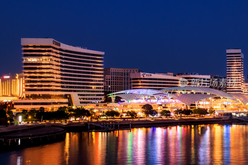 厦门五缘湾帆船俱乐部夜景