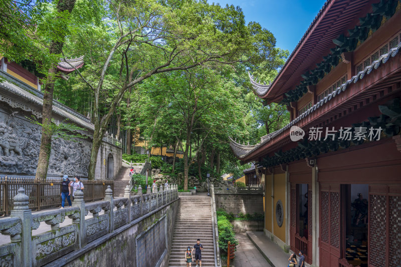 杭州西湖飞来峰灵隐寺千年古刹古建筑