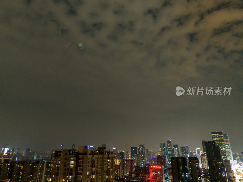 成都春熙路夜景航拍图