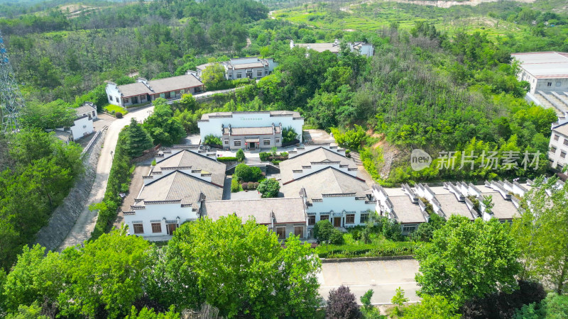 航拍湖北武汉黄陂区大余湾景区