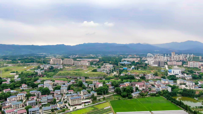 航拍乡村农村集中居住地