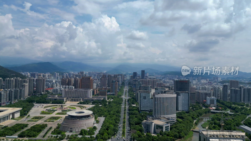 航拍福建龙岩建设龙岩大景