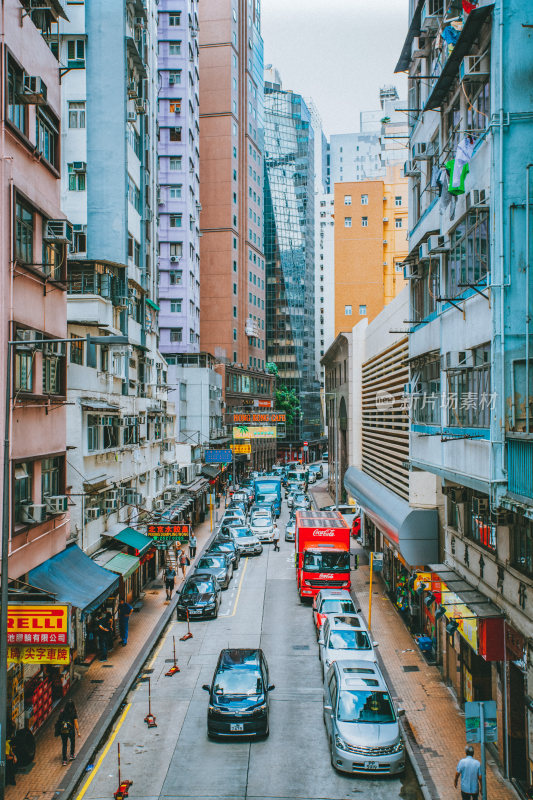 香港岛叮叮车风光