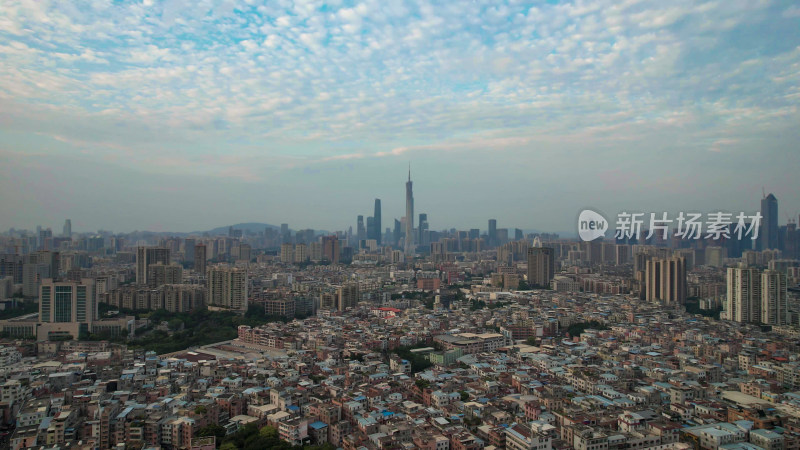 广州城中村建筑航拍图