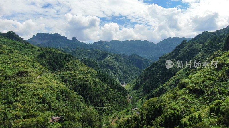 航拍湖南张家界巍峨大山