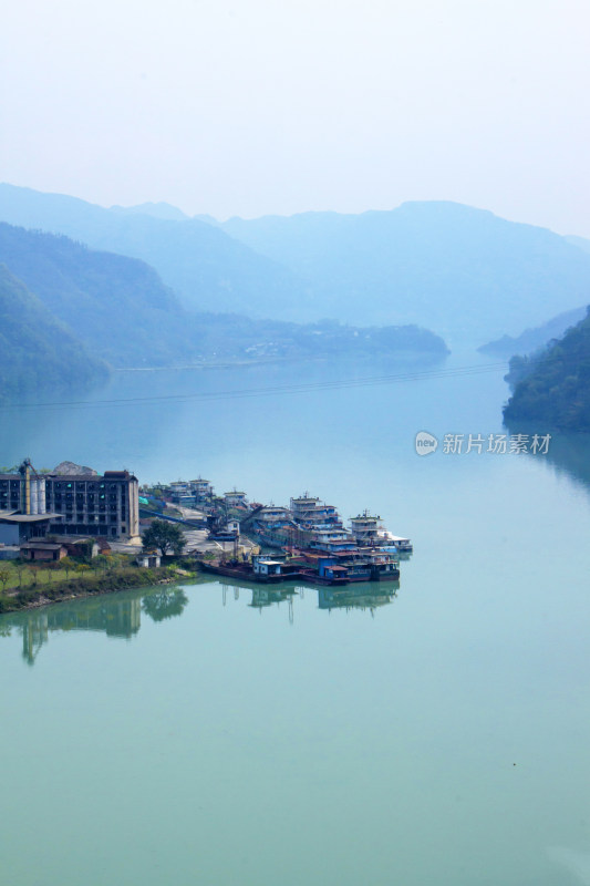 河流湖泊堤坝风景背景自然户外