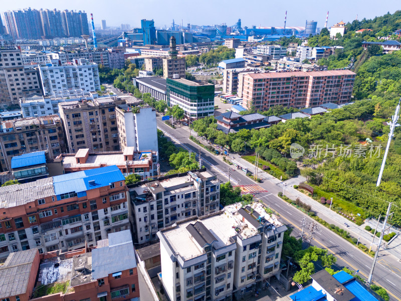 鄂州西山景区周边建筑航拍图