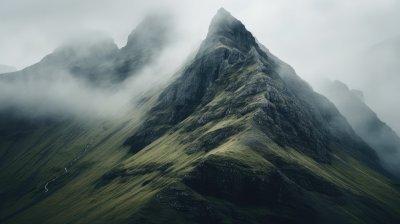 云雾缭绕的山峰