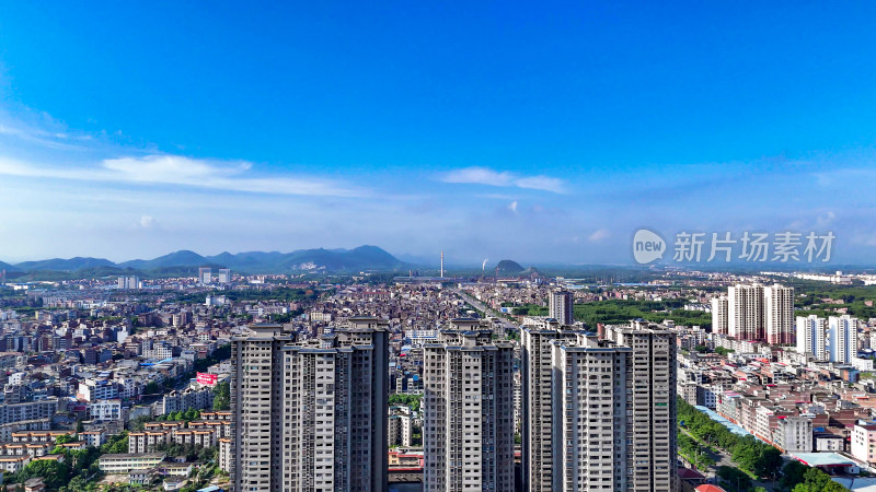 广西来宾城市建设城市大景航拍