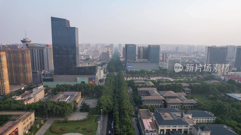 河北邯郸城市建设航拍