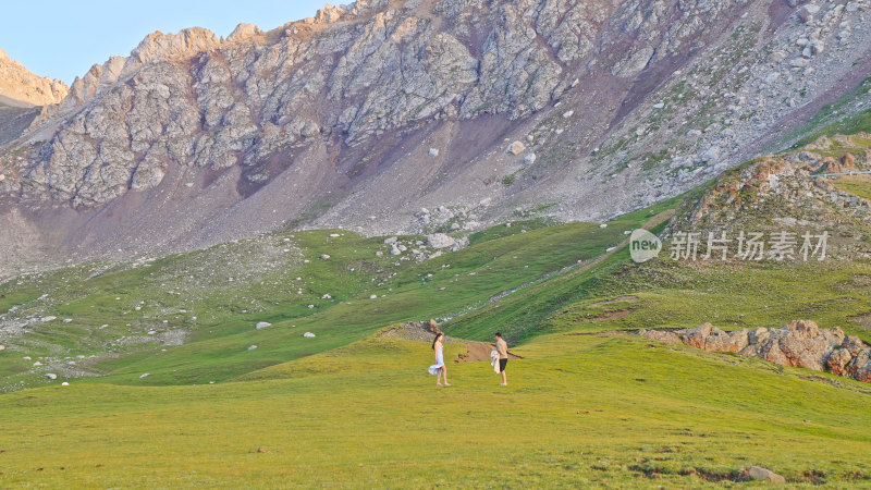 新疆伊犁昭苏乌孙山航拍