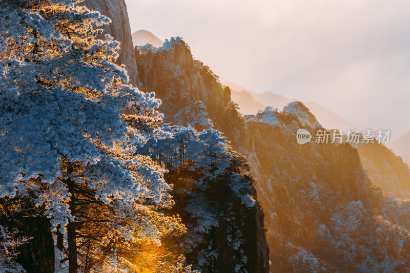 自然风光黄山风景区喀斯特地貌迎客松