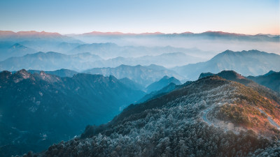 杭州 临安 牵牛岗 千里江山 大明山日出