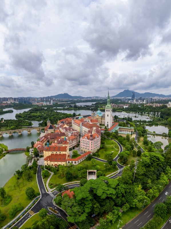 东莞松山湖景区航拍