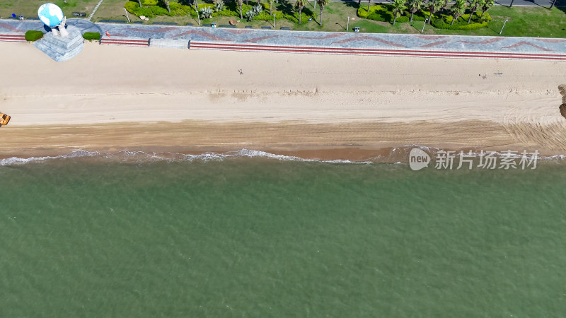 厦门大海海洋沙滩风景航拍图