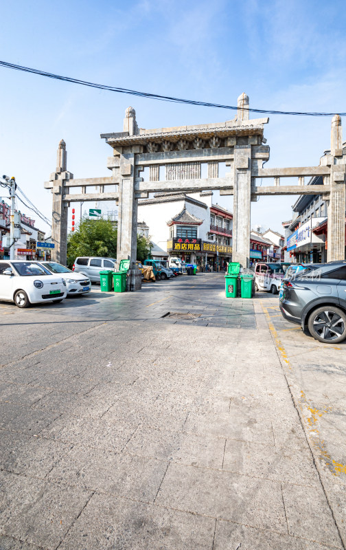 济宁竹竿巷中式风格街道景象景观