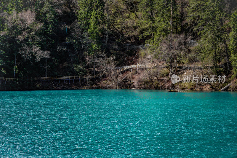 九寨沟的清澈湖水景观