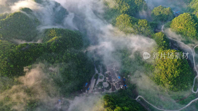 唯美高山日出云海