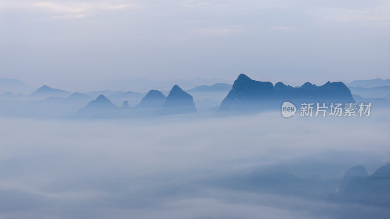 广西桂林山水水墨中国风