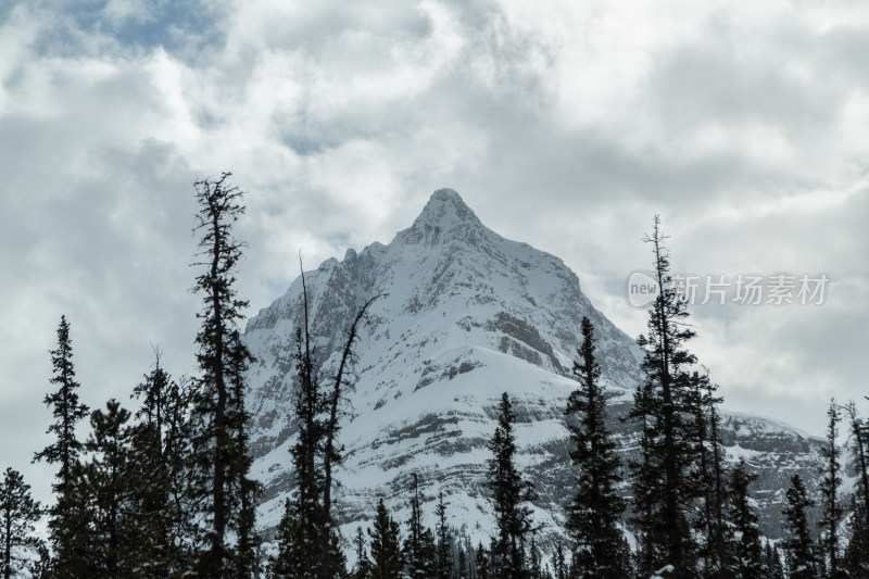 云雾中的雪山