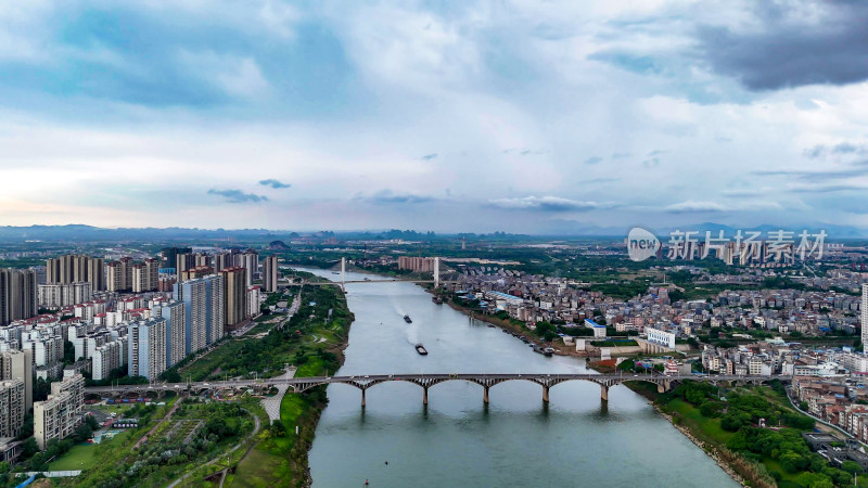 广西贵港西江大桥航拍图