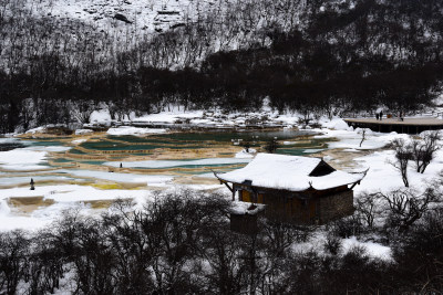 四川黄龙景区的冬天