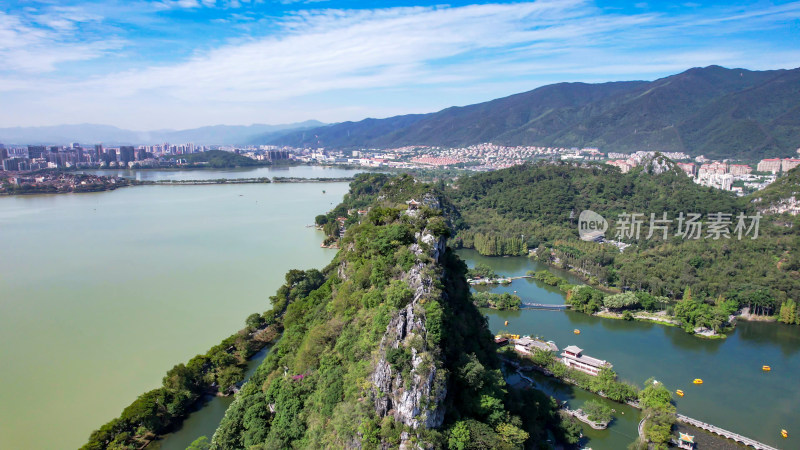 广东肇庆七星山5A景区星湖航拍