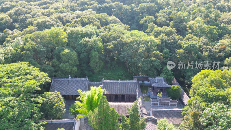 航拍湖北襄阳古隆中景区