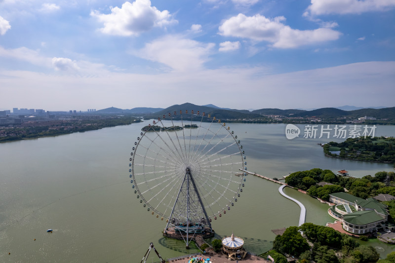 江苏无锡城市风光航拍图