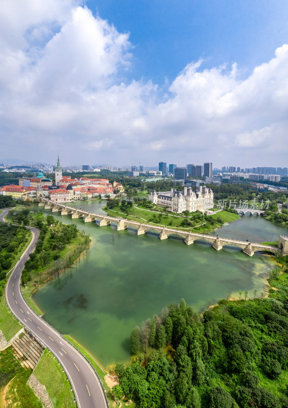 东莞松山湖景区航拍