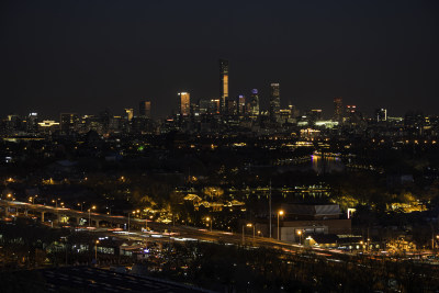 北京凌晨夜景下的城市