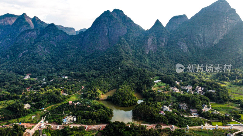 航拍 山区乡村