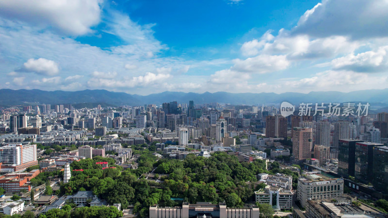 福建福州于山旅游景区航拍