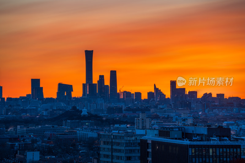 北京黄昏脉络 古今建筑共舞夕阳光辉