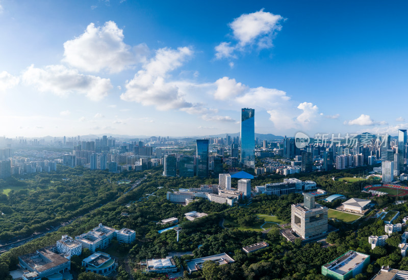 深圳南山粤海街道全景航拍