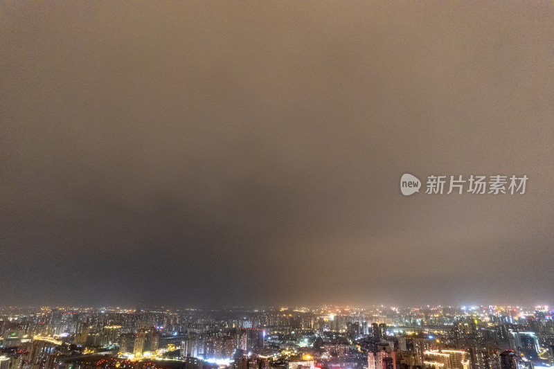 四川成都东站周边夜景航拍图