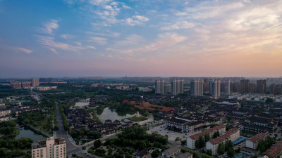 江苏宿迁项王故里4A景区航拍图