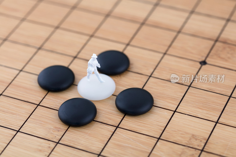 棋盘棋子上的商人